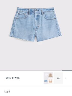 Abercrombie & Fitch the Mom Short High Rise Curve Love